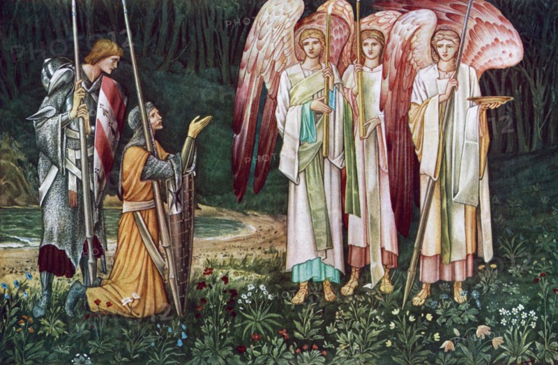 'The Vision of the Holy Grail', 1891 (1934).Artist: John Henry Dearle