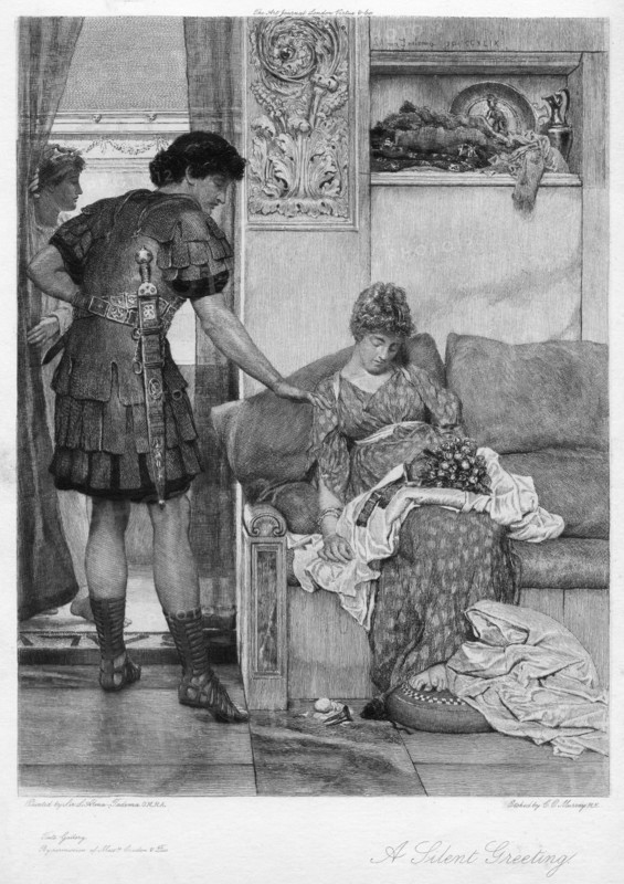 'A Silent Greeting', 20th century.Artist: Sir Lawrence Alma-Tadema