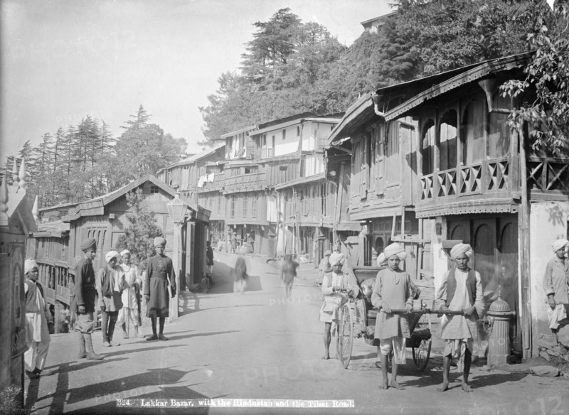 Lakkar Bazaar, with the Hindustan and the Tibet road, Simla, India, 20th century. Artist: Unknown