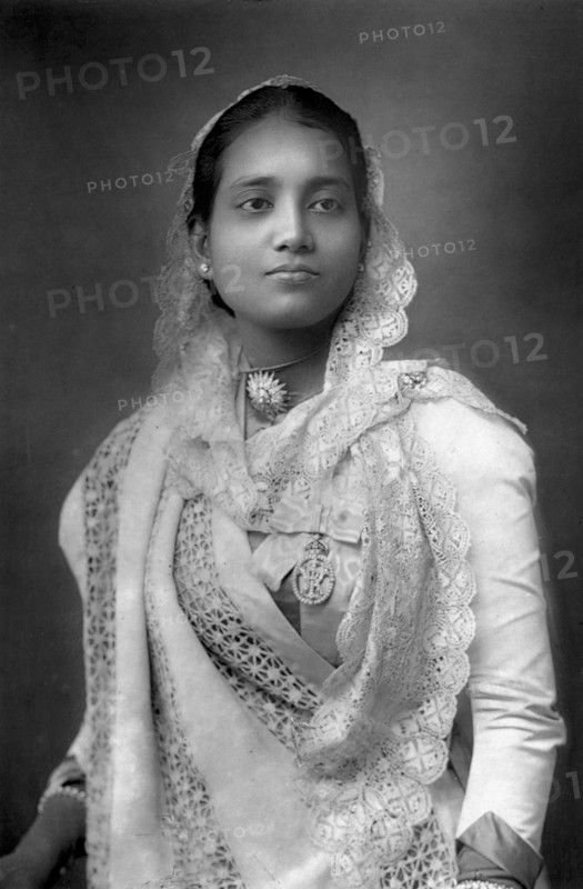 The Maharani of Koch Bihar, West Bengal, India, 1893.Artist: W&D Downey