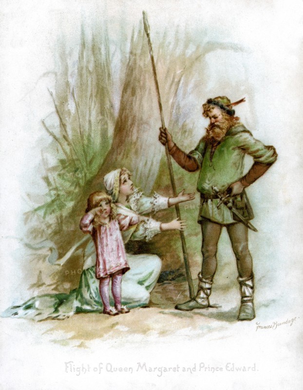'Flight of Queen Margaret and Prince Edward', 1897.Artist: Frances Brundage
