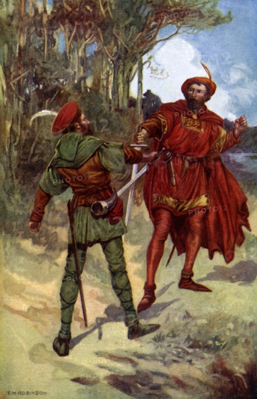 'Richard I and Robin Hood', 1925. Artist: Unknown