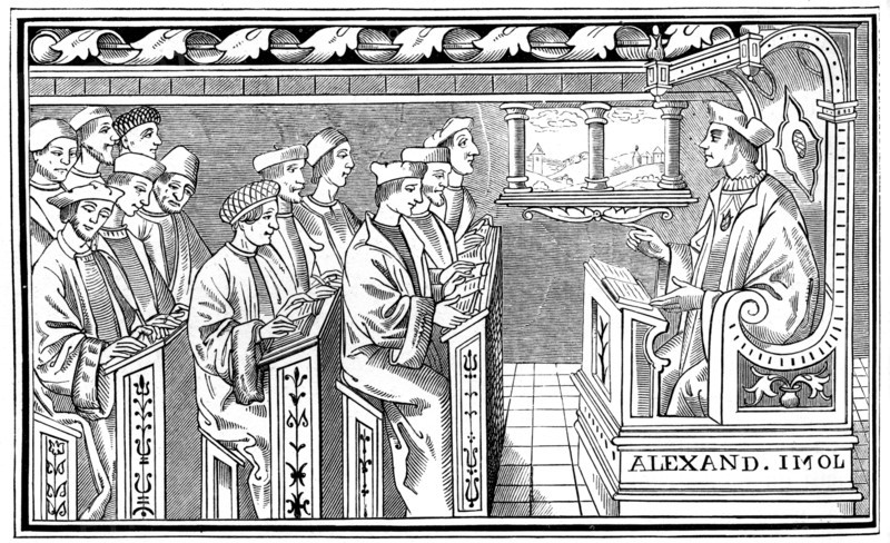 A schoolhouse, 16th century (1849). Artist: Unknown