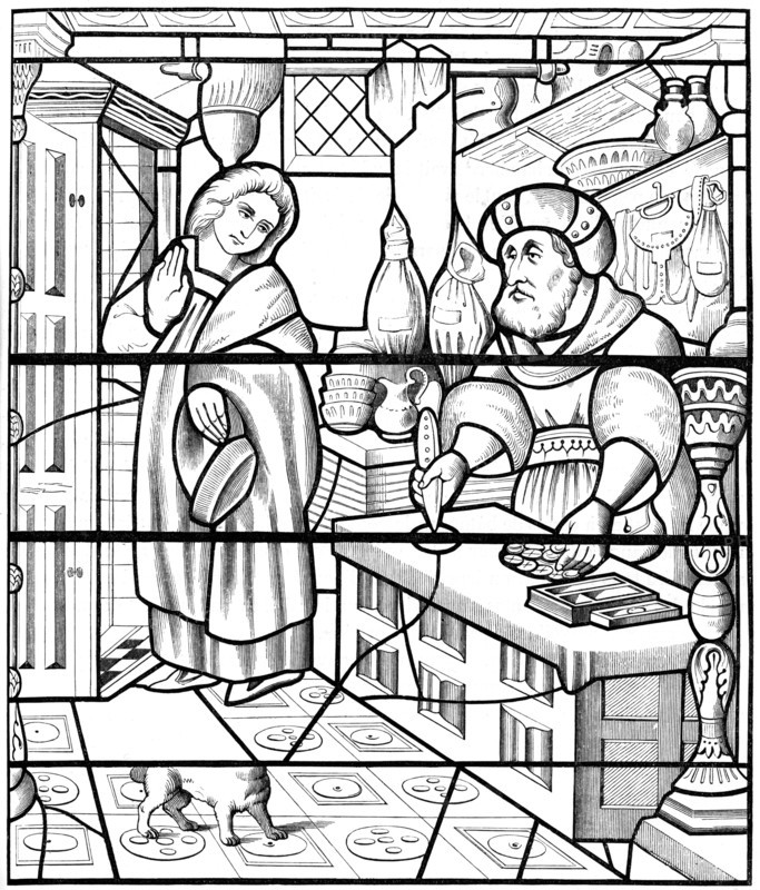 A stained glass window in the church of St Alpin, Chalons, France, 1849.Artist: F de Lasteyrie