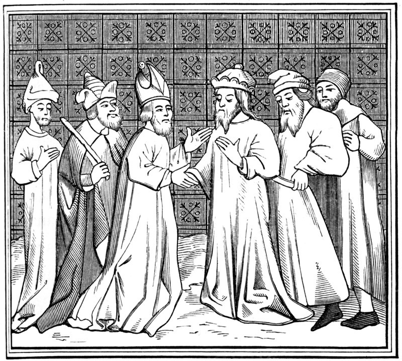 Jewish conspiracy in France, 15th century (1849). Artist: Unknown
