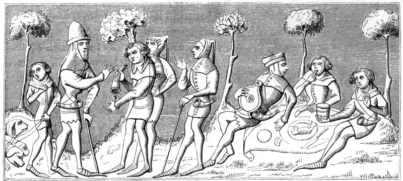 A hunting party assembles, 1849. Artist: Unknown