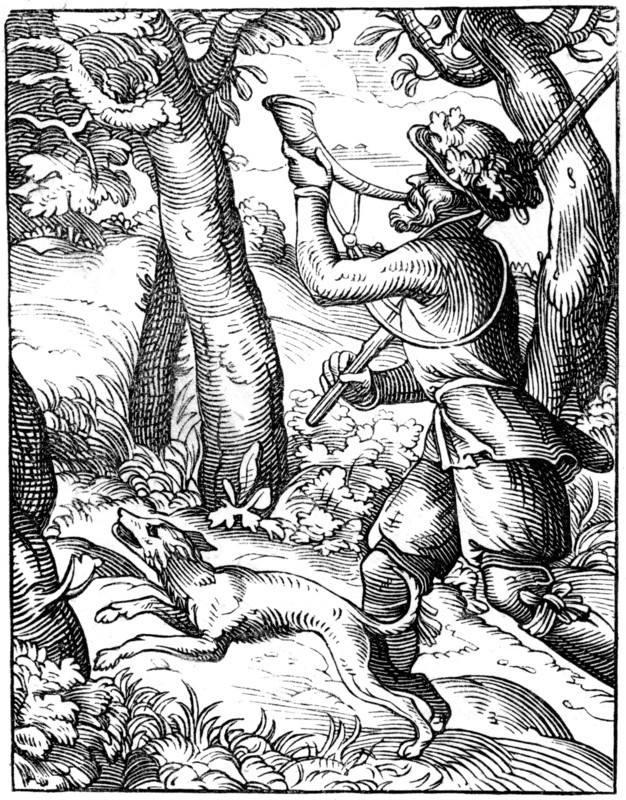 German huntsman, 16th century (1849). Artist: Jost Amman