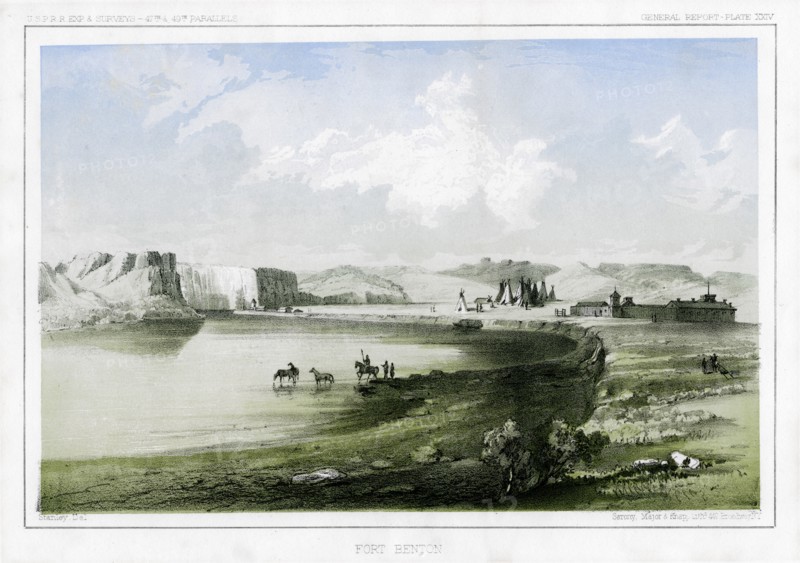 Fort Benton, Montana, USA, 1856. Artist: John Mix Stanley