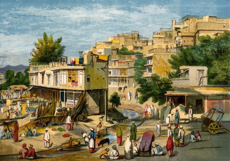 Peshawar, Pakistan, 1857.Artist: William Carpenter