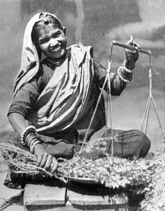 Vegetable seller, Jaipur, India, 1936. Artist: Unknown