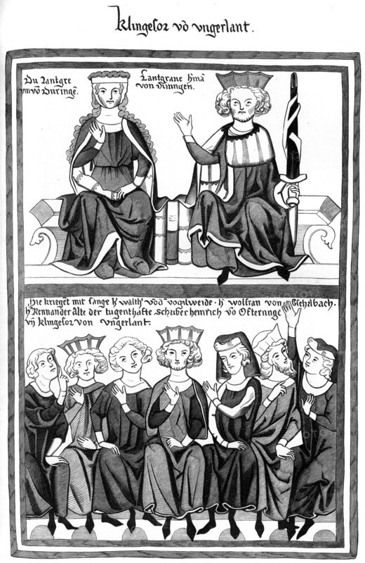 The Congress of Wartburg, 15th century (1849).Artist: A Bisson