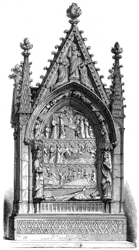 Tomb of Dagobert I (603-689), Merovingian king, Basilisque Saint-Denis, 1849. Artist: Unknown