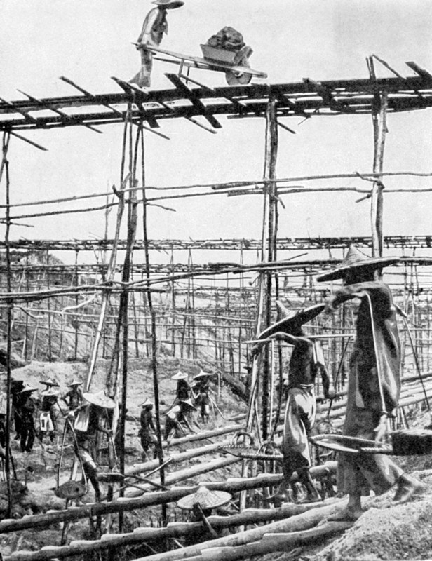 Primitive methods in the world's richest tin district, Taiping, China, 1936.Artist: Ewing Galloway