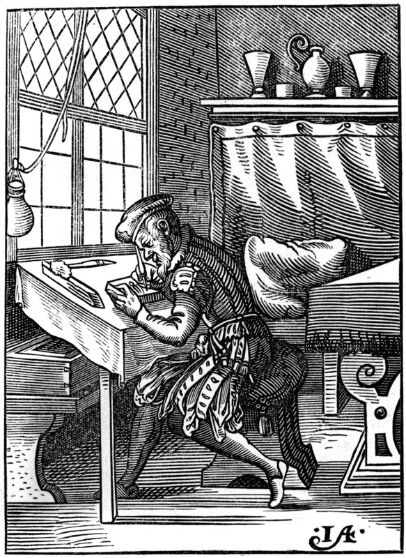 Wood engraver, 16th century (1849).Artist: Jost Amman