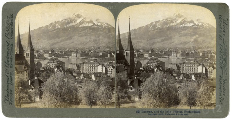 Lucerne and Mount Pilatus, Switzerland, 1903.Artist: Underwood & Underwood