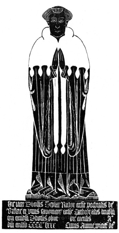 Rubbing of a medieval engraved brass, 1481 (1901). Artist: Unknown