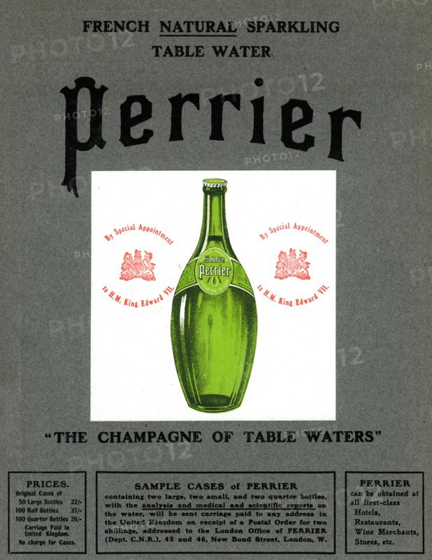 Advertisement for Perrier water, 1905. Artist: Unknown