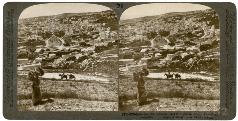 Nazareth, as seen from the north-east, Palestine, 1900.Artist: Underwood & Underwood
