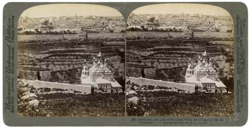 Jerusalem, as seen from the Mount of Olives, Palestine, 1901.Artist: Underwood & Underwood