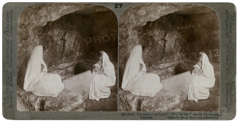 The tomb of Jesus, outside Jerusalem, Palestine, 1904.Artist: Underwood & Underwood