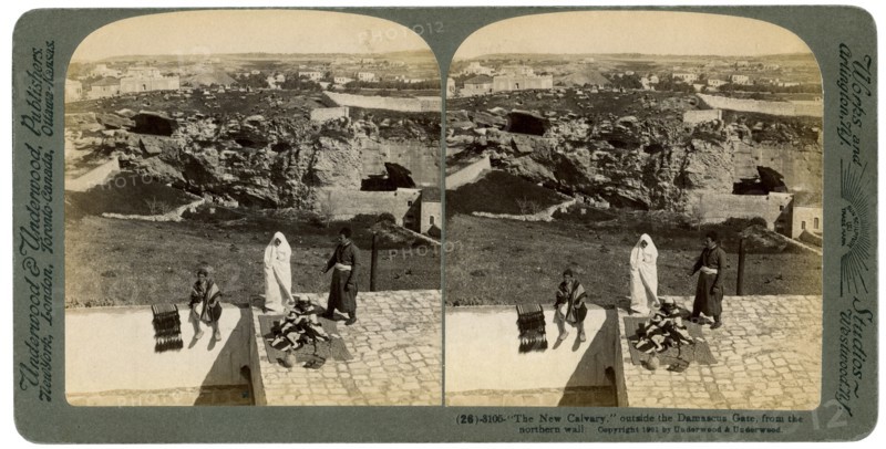 Jerusalem as seen from the Damascus Gate, Palestine, 1901.Artist: Underwood & Underwood