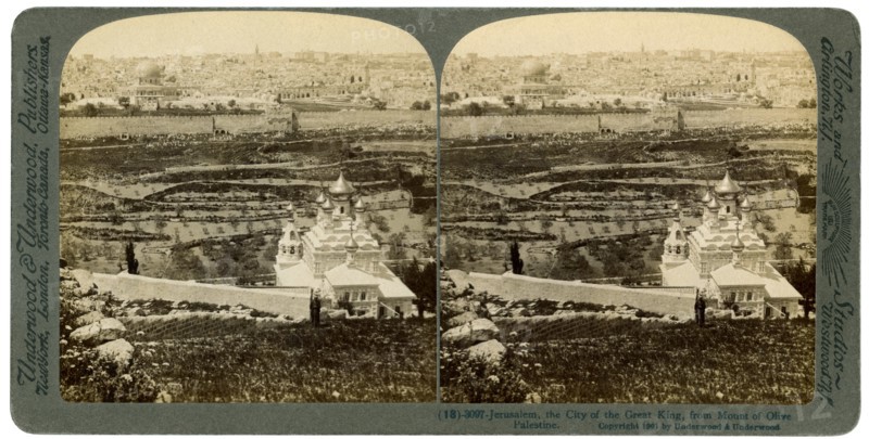 Jerusalem, as seen from the Mount of Olives, Palestine, 1901.Artist: Underwood & Underwood