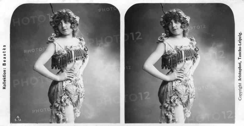 Portrait of a costumed woman, early 20th century.Artist: Aristophot
