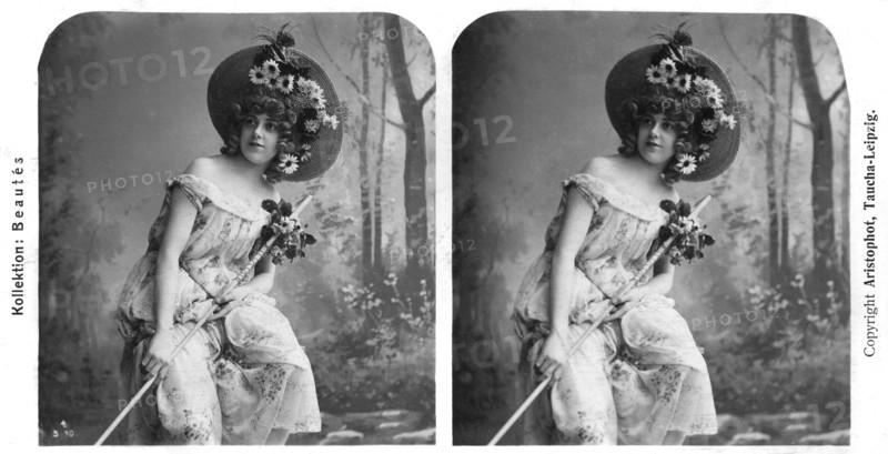 Portrait of a costumed woman, early 20th century.Artist: Aristophot