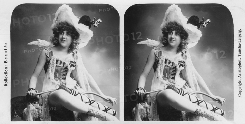 Portrait of a costumed woman, early 20th century.Artist: Aristophot