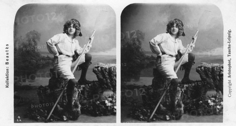 Portrait of a costumed woman, early 20th century.Artist: Aristophot