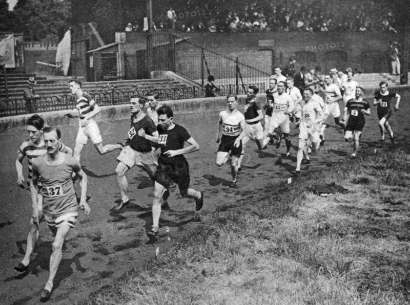 Running the half mile at the Civil Service Sports day, Stamford Bridge, London, 1926-1927. Artist: Unknown