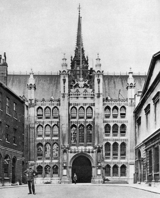 Gateway of the Guildhall, London, 1926-1927.Artist: McLeish