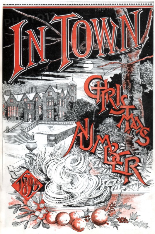 Front cover of the Christmas number of "In Town" magazine, 1895.  Creator: Carl Hentschel.