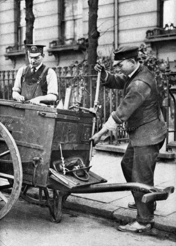 A gas fitter, London, 1926-1927.Artist: McLeish