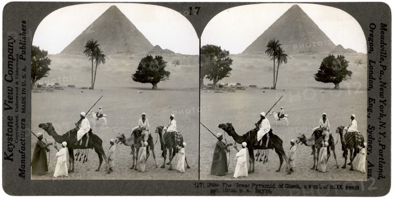 The Great Pyramid of Giza, Egypt, 1905.Artist: Underwood & Underwood