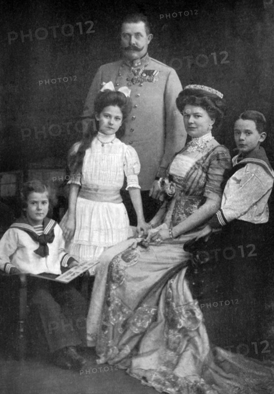 Archduke Franz Ferdinand of Austria and his family, c1910 (c1920). Artist: Unknown