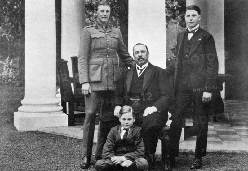 General Louis Botha and his sons, c1918, (c1920). Artist: Unknown