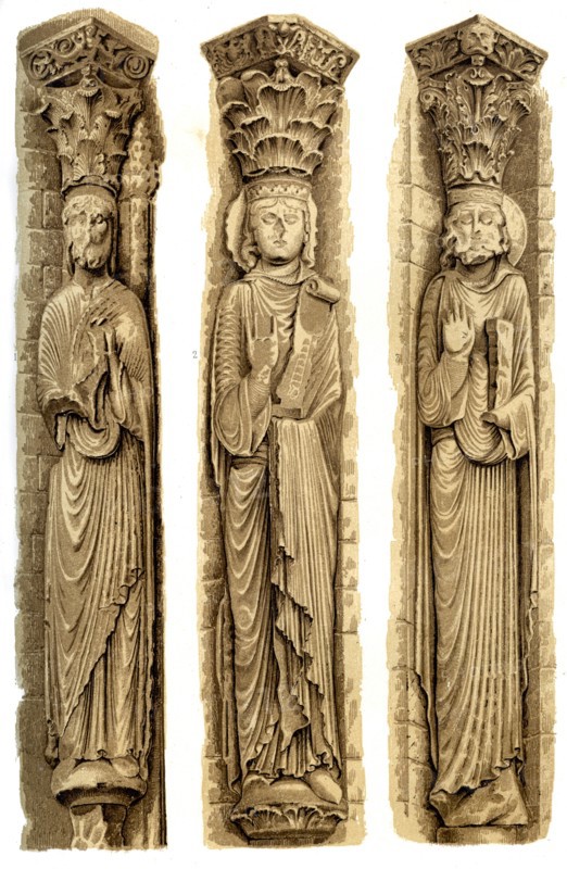 Exterior decoration of Le Mans Cathedral, Le Mans, France, 15th century (1849).Artist: H Moulin