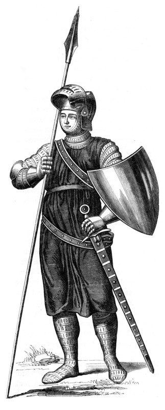 A soldier of King Philip IV of France, 1849. Artist: Unknown