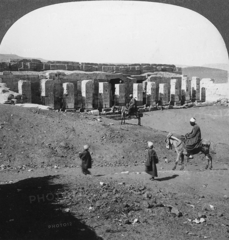 'The temple of Sethos I, Abydos, Egypt' 1905.Artist: Underwood & Underwood