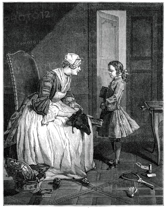 'The Governess', 1739 (1885).Artist: Francois Bernard Lepicie