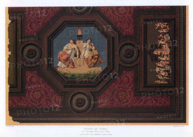 Cabinet de Travail, Paris, 19th century.Artist: F Durin