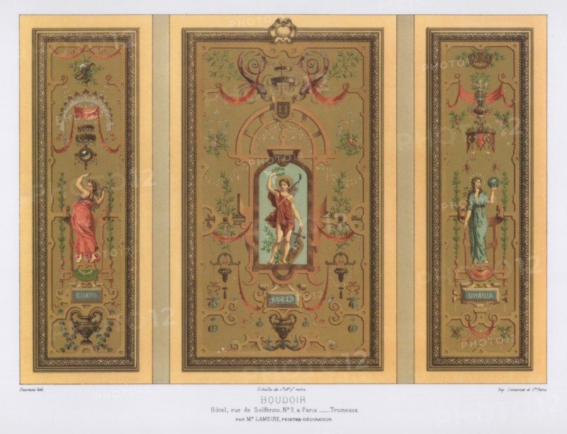 Boudoir, Rue de Solferino, Paris, 19th century.Artist: Daumont