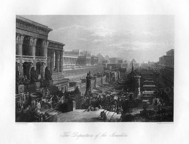 'The Departure of the Israelites', 19th century.Artist: R Hinshelwood