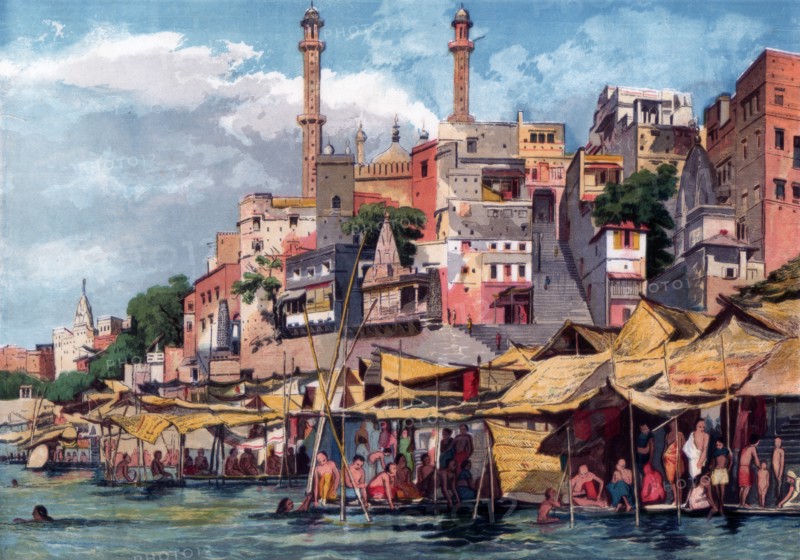Benares, India, 1857.Artist: William Carpenter