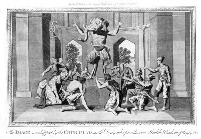 'An Image worshipped by the Chingulais...', late 18th century. Artist: Unknown