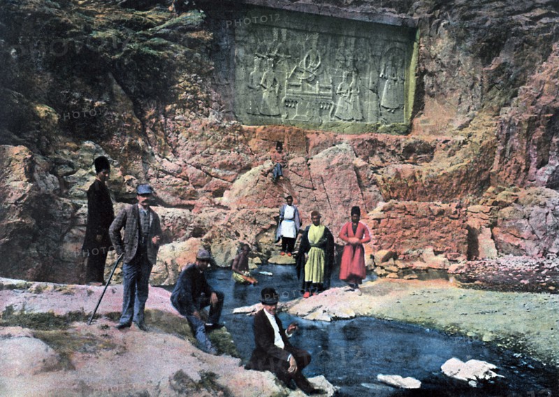 The Shah of Persia and his children, c1890.Artist: Gillot