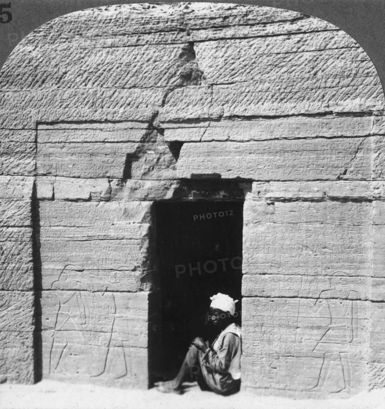 Tomb of Harkhuf, a frontier baron in the days of the pyramid builders, Assuan (Aswan), Egypt, 1905.Artist: Underwood & Underwood