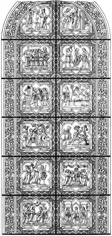 Stained glass window, Bourges Cathedral, Bourges, France, 13th century (1849).Artist: Hauger