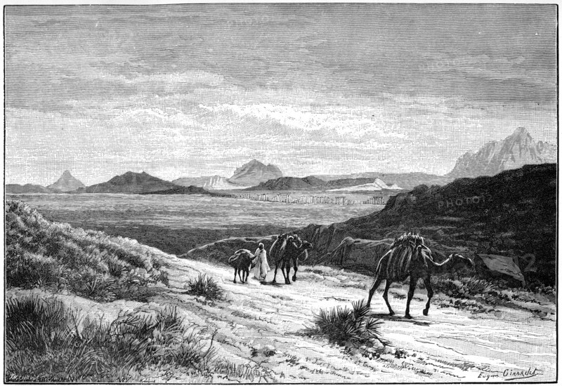 View from the Tellat Pass, Tunisia, c1890. Artist: Unknown
